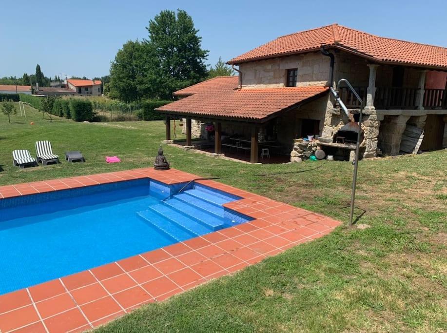 Casa De Campo Con Piscina, Entera O Por Habitaciones Amoeiro Bagian luar foto