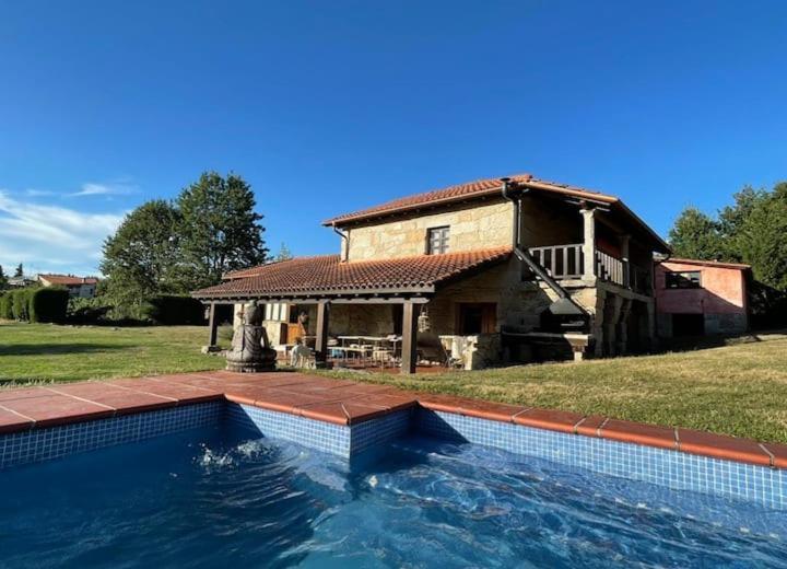 Casa De Campo Con Piscina, Entera O Por Habitaciones Amoeiro Bagian luar foto